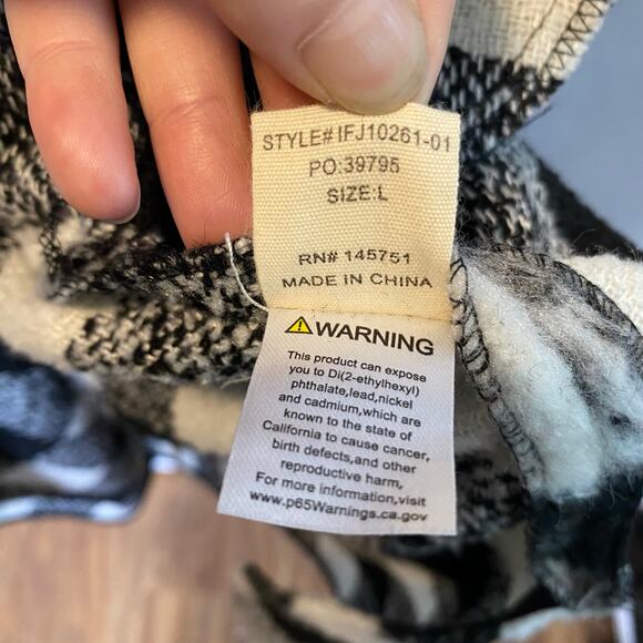 Fantastic Fawn Women’s Oversized Long Plaid Coat Shacket Size Large Checkered - Picture 9 of 13